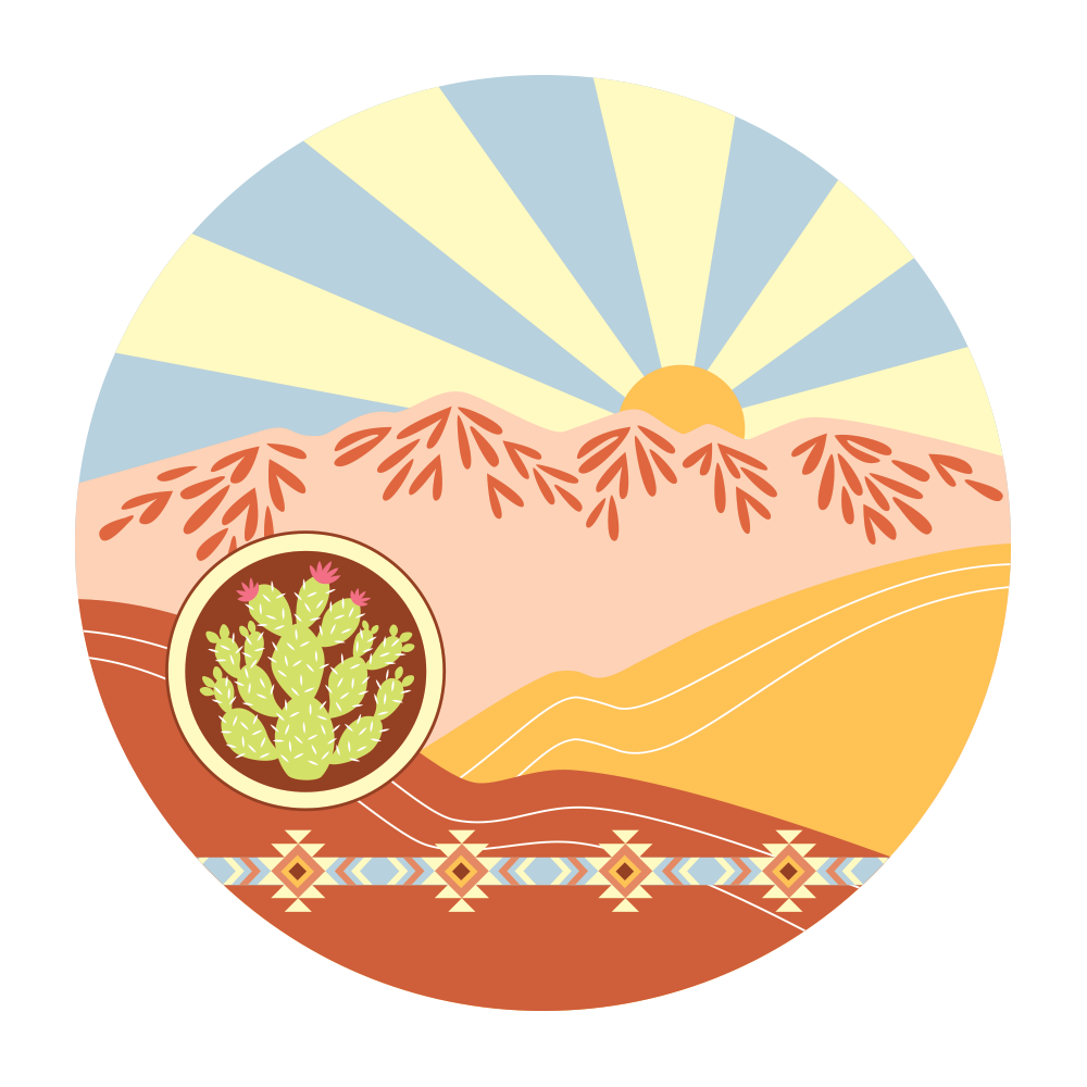 desert sun t-shirt design